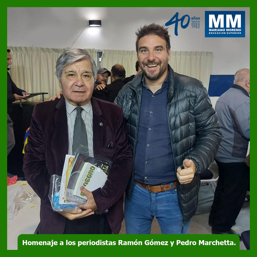 Homenaje a Ramón Gómez y Pedro Marchetta - Novedades y Eventos - Mariano  Moreno - Córdoba